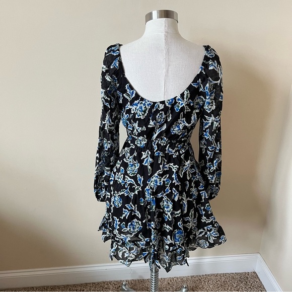 New! Tanya Taylor Edita Dress long sleeve floral 17390 - Picture 7 of 13